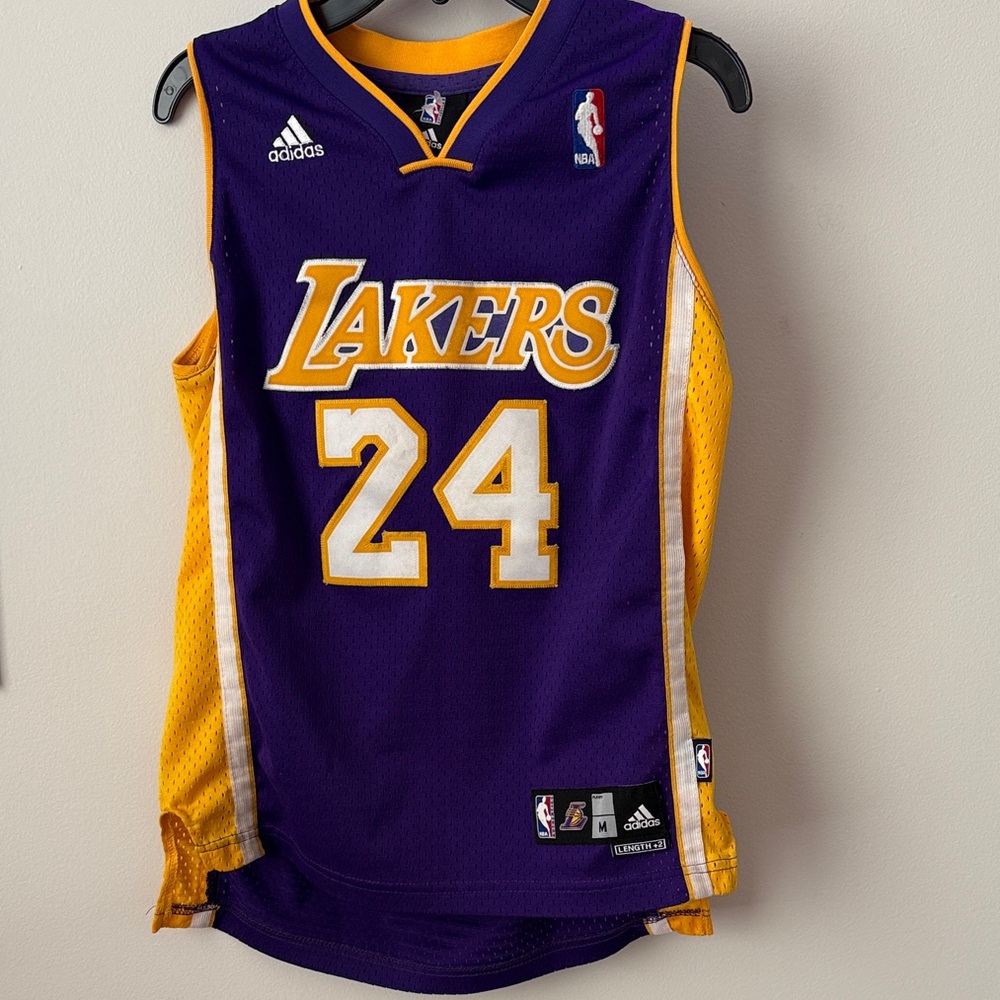Adidas Purple and Yellow Lakers Jersey